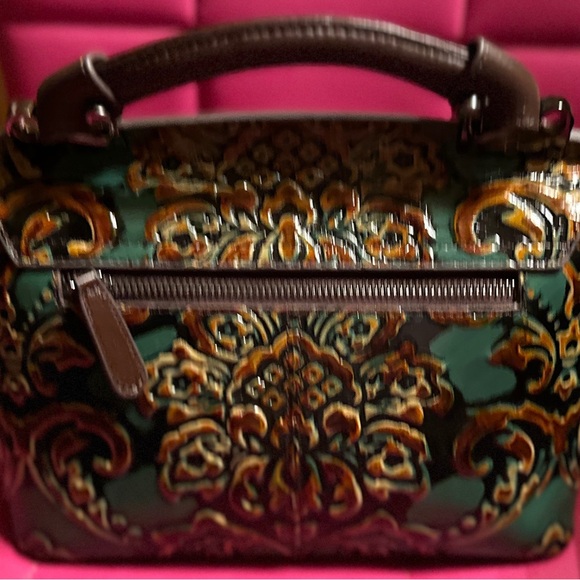 Unusual painted satchel Purse bag - Picture 4 of 7